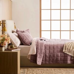 BNWT Quince Organic Airy Gauze Box Quilt Set FULL/QUEEN